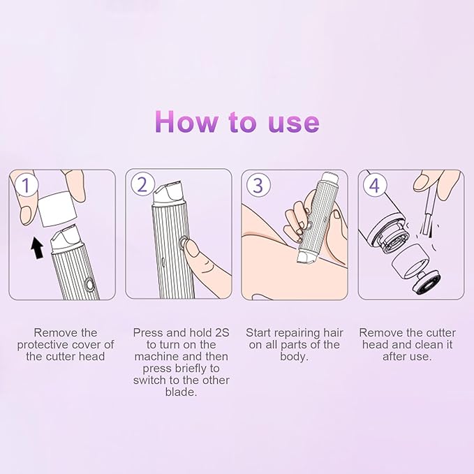 Double Head Electric Shaver IPX7 Waterproof .