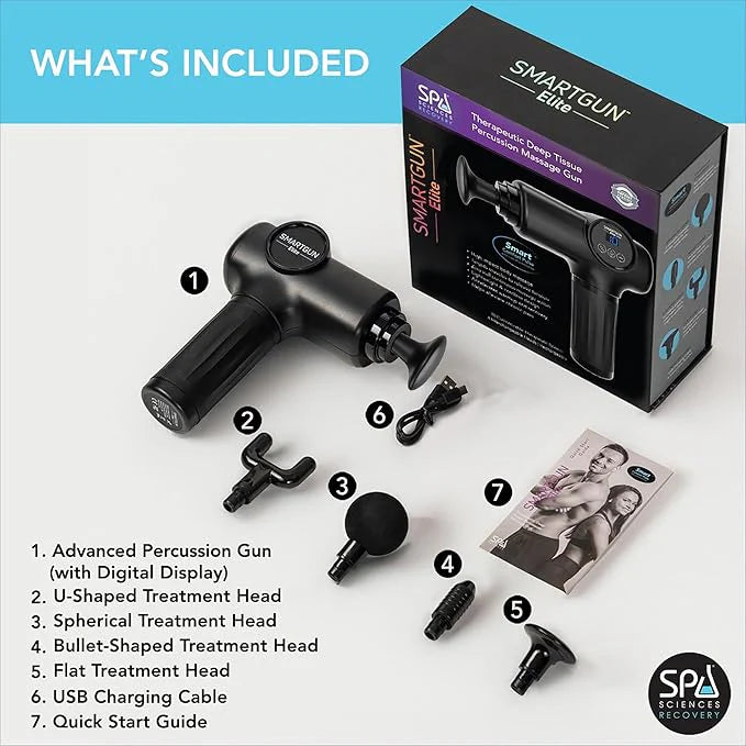 SPA Sciences Recovery SmartGun Pro Massage Gun Ⓢ